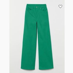 H&M Wide-Leg Twill Pants Size 2
